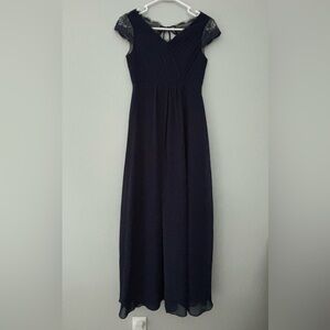 Azazie Blue Junior bridesmaids dress